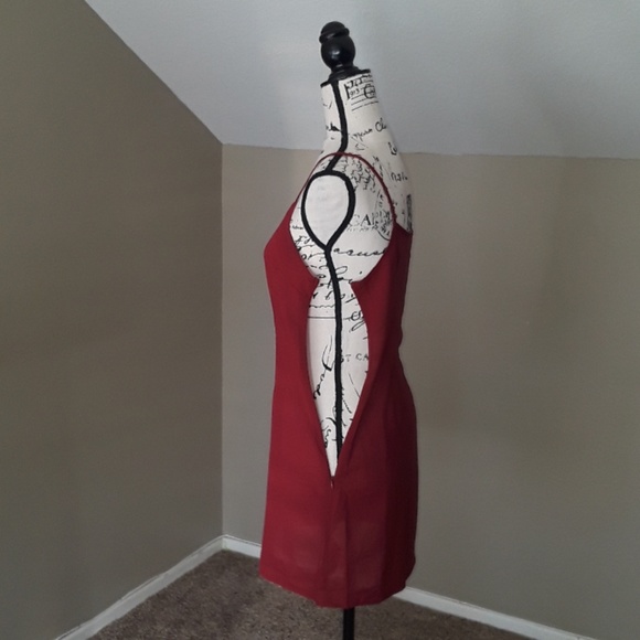 Revolve Endless Rose Ruby Red Lace Dress - Picture 8 of 17